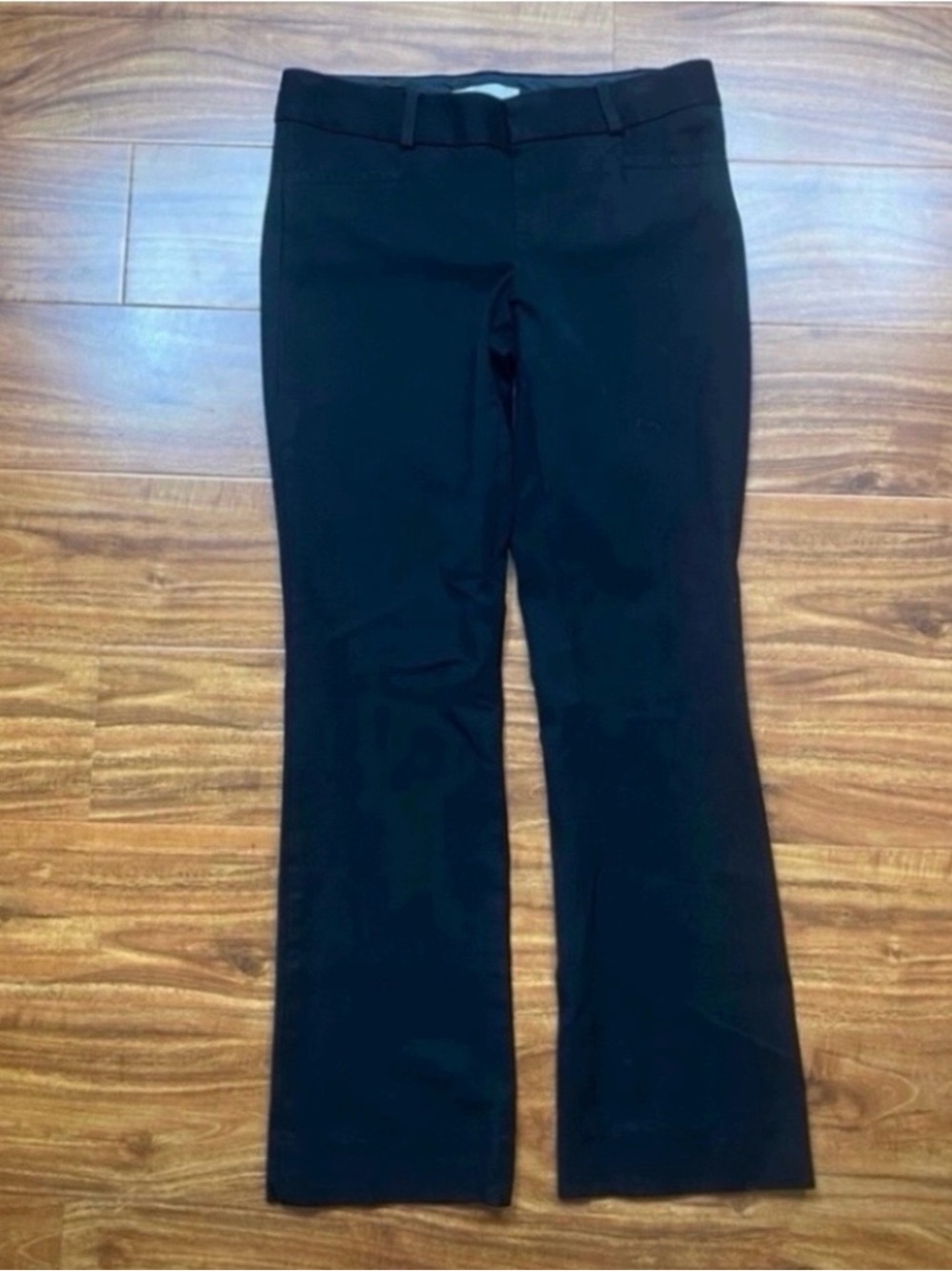 Banana Republic Women Black Sloan Midrise Bootcut Stretch Trouser Size 0P Preppy